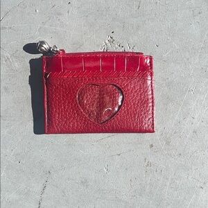 Brighton Red Croc-Embossed Key & Card Holder